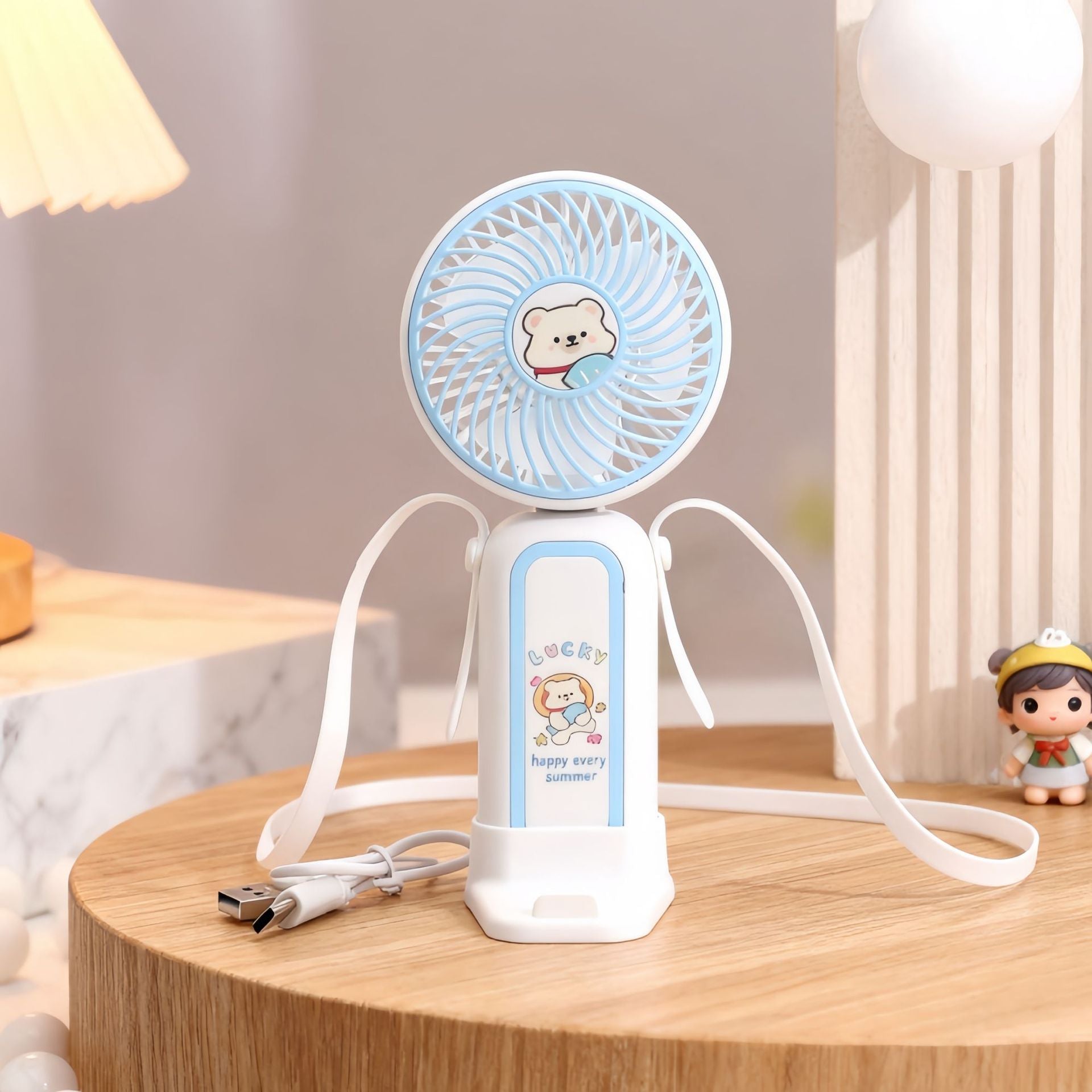 Portable Mini Fan with Digital Speed Display USB Rechargeable Lightweight Handheld Fan for Women