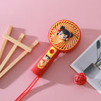 Women’s Portable Handheld Fan Lightweight Cute Cartoon Design Adjustable Battery Powered