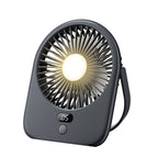 Rechargeable LED Desk Fan with Digital Display Portable Adjustable Angle Cordless