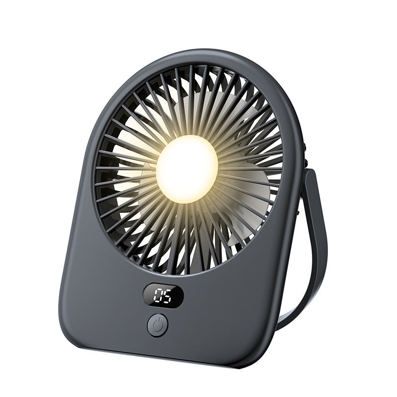 Rechargeable LED Desk Fan with Digital Display Portable Adjustable Angle Cordless
