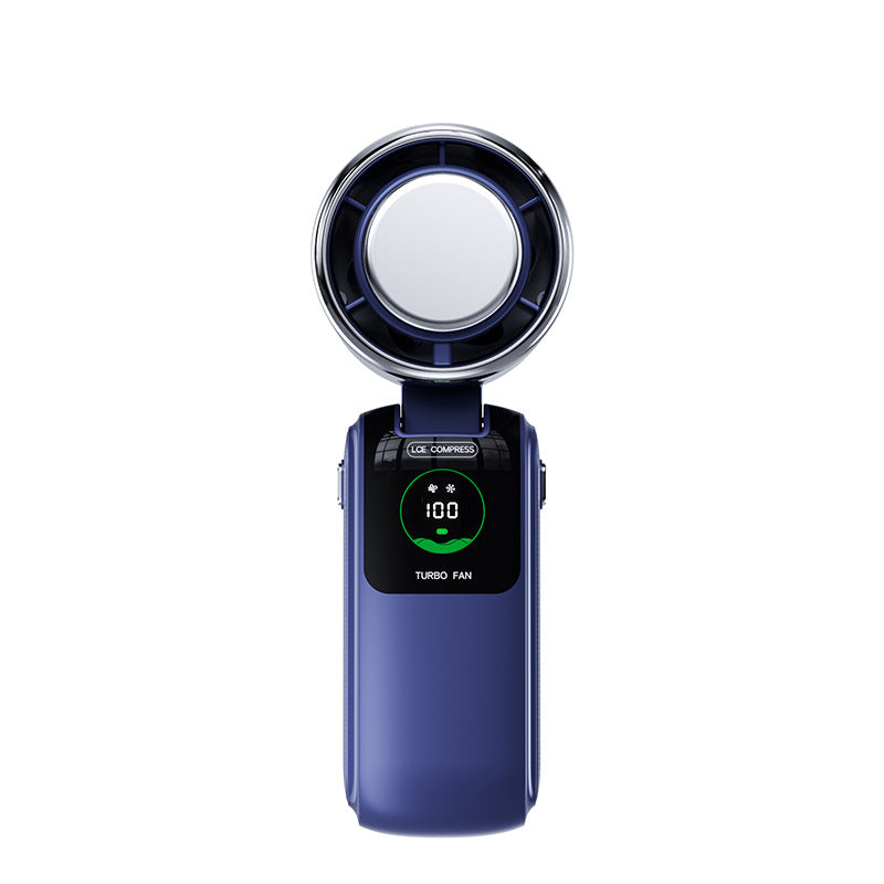 Turbo Cooling Handheld Fan Rechargeable Portable Quiet with Multiple Speeds and LED Indicator
