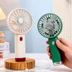 Portable Handheld Fan with Powerful Battery USB Rechargeable Ergonomic Design Lightweight