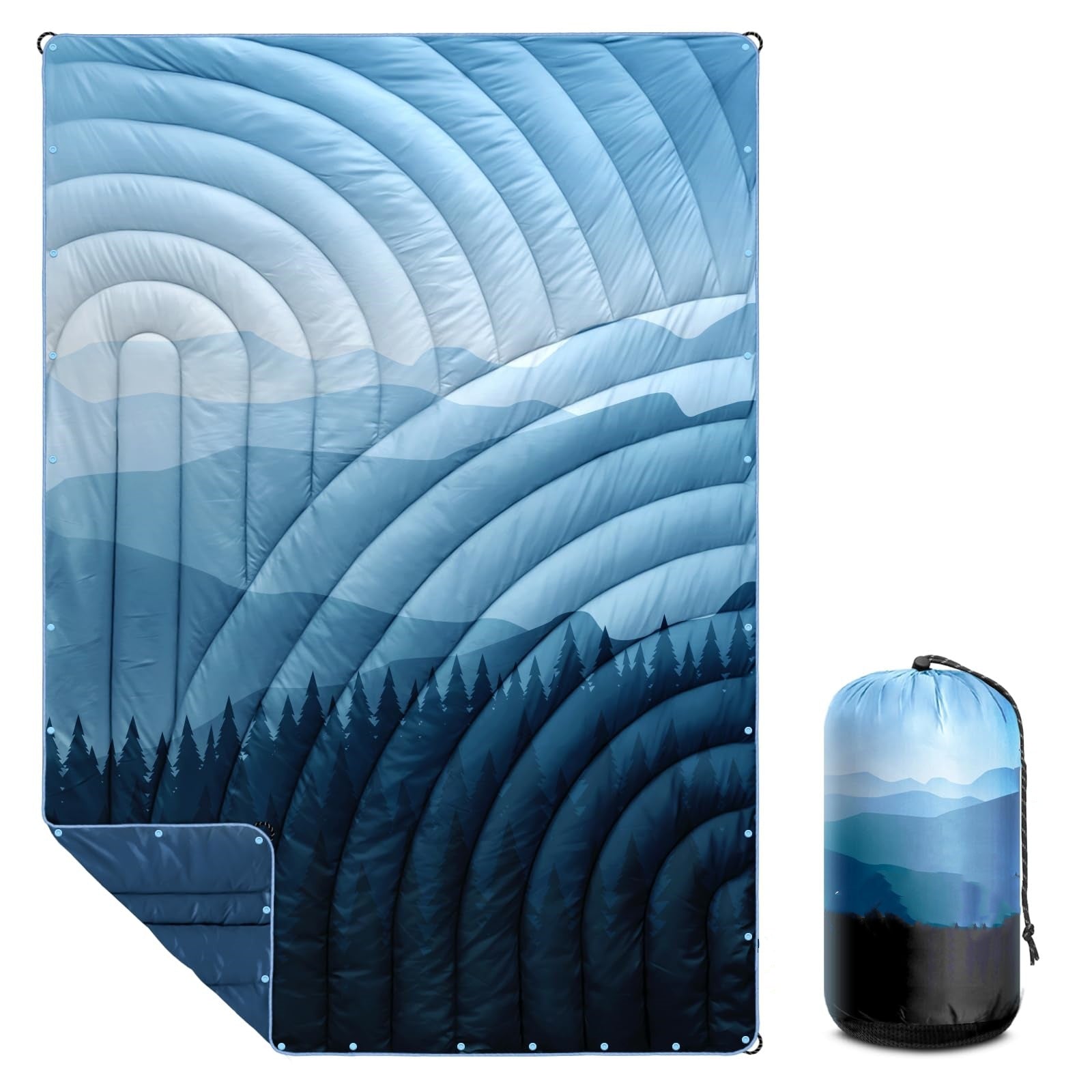 Unisex Travel Blanket Thermal Insulating Filling Lightweight Water-Repellent Portable