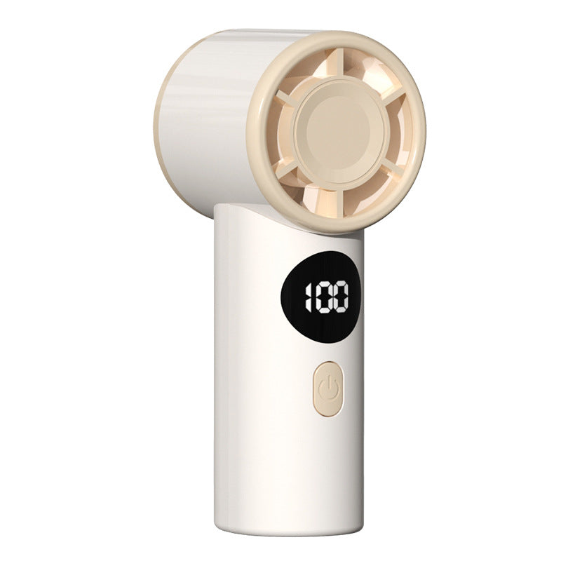 Handheld Fan USB Rechargeable Portable Quiet with LED Display Multiple Speeds Compact Design