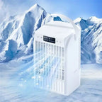 Portable Evaporative Table Fan with Handle Adjustable Multi-Speed Desktop Cooler