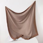 Women's Silk Scarf Botanical Pattern Soft Lightweight Elegant Neck Scarf Hairband Accessory