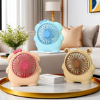 Portable Mini Fan USB Rechargeable Compact Animal Design Cute Personal Cooling Fan