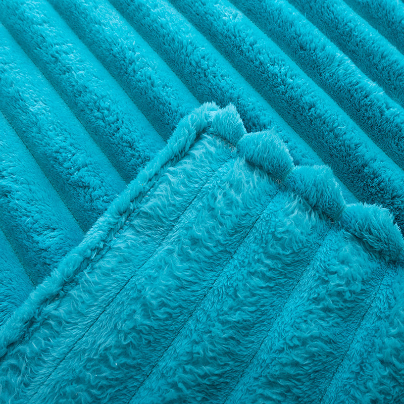 Women's Plush Fleece Throw Blanket Soft Textured Lightweight Cozy for Sofa Bed Travel