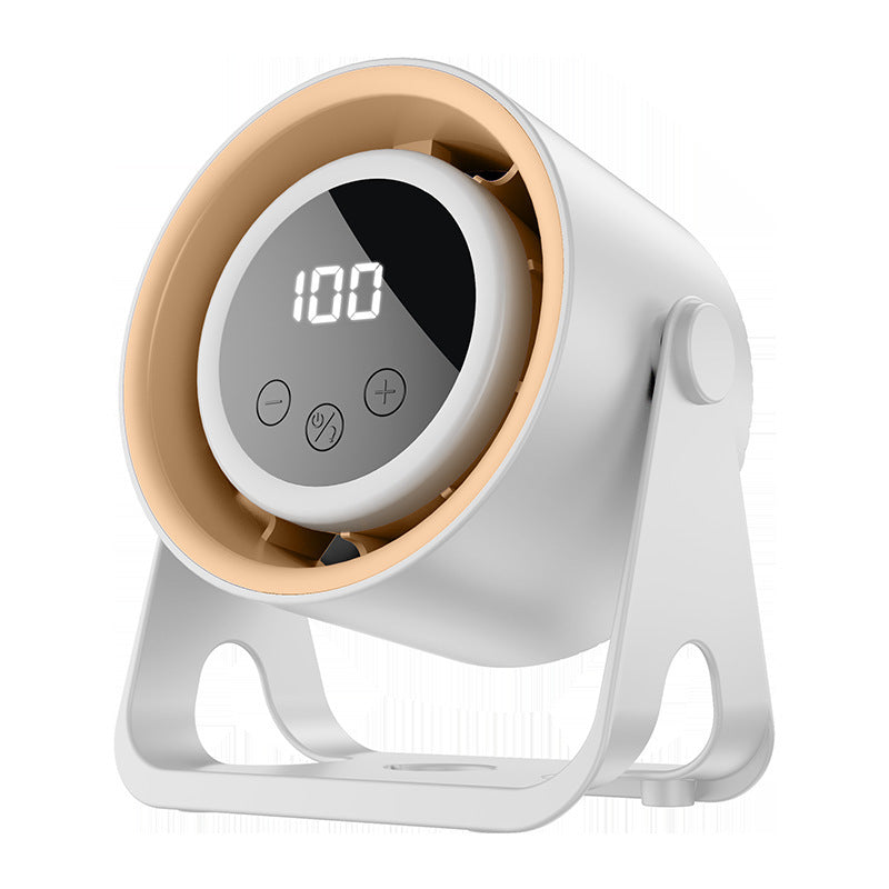 Portable Table Fan Compact Lightweight Adjustable Speed with LED Night Light