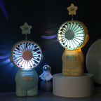 Portable Handheld Fan Playful Figurine Design Compact Quiet Summer Cooler