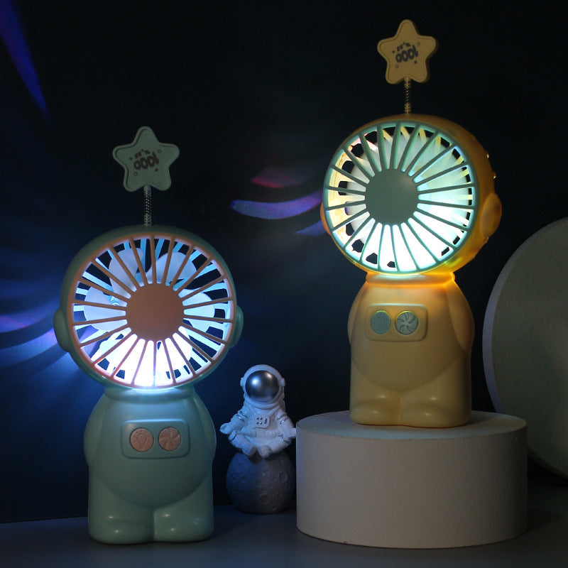 Portable Handheld Fan Playful Figurine Design Compact Quiet Summer Cooler