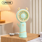 Portable USB Hand Fan for Women Compact Quiet Rechargeable with Cute Design