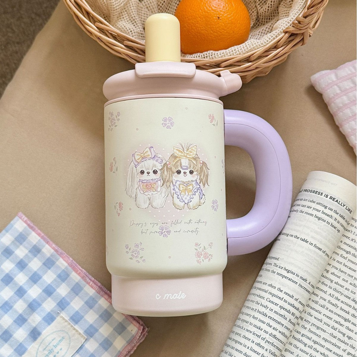 Women’s Multi-Purpose Insulated Drink Container Leak-Proof Lid Ergonomic Handle Large Capacity