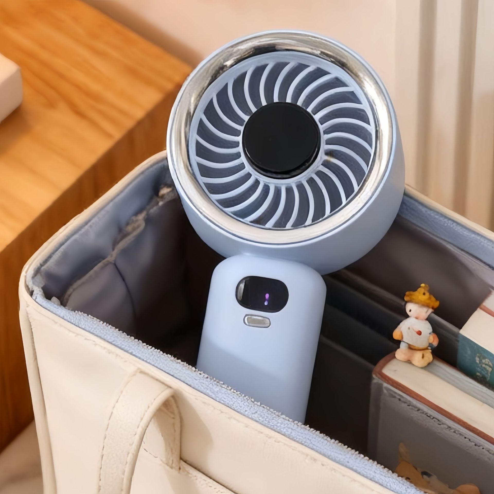 Portable Mini Fan with Digital Speed Display USB Rechargeable Handheld Table Fan