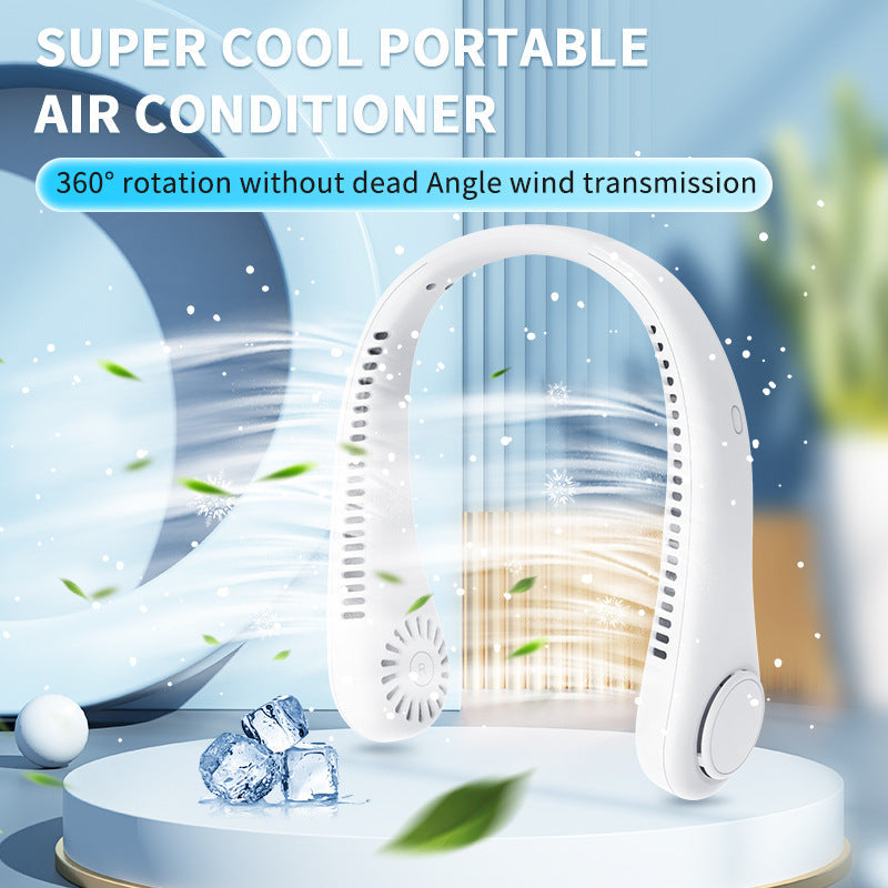Portable Neck Fan Lightweight Ergonomic Design Adjustable Speed for Women