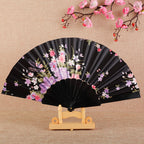 Ladies Decorative Folding Fan Lightweight Floral Design Compact Accessory