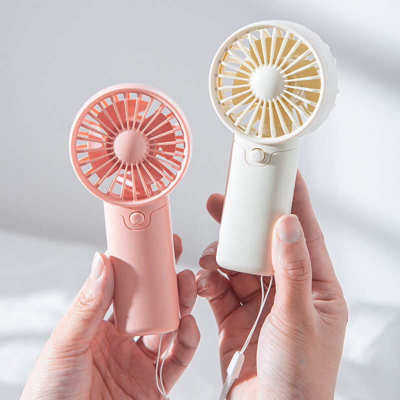 Portable Handheld Mini Cooling Fan Rechargeable Battery Compact Lightweight Adjustable Speed
