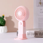 Portable Handheld Fan with Flexible Stand Base Compact Lightweight for Travel