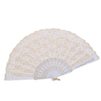 Ladies Lace Hand Fan Elegant Floral Pattern Lightweight Portable