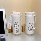 Ladies Insulated Water Bottle BPA-Free Plastic Flip Lid Hello Kitty Design