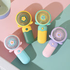 Portable Hand Fan for Women Lightweight Quiet Floral Design