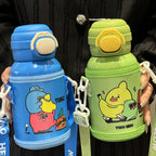 Insulated Women's Water Bottle Double-Walled Flip-Top Lid Leak-Proof BPA-Free with Carry Loop