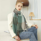 Ladies Throw Blanket Soft Lightweight Cozy Check Pattern Warm Tones