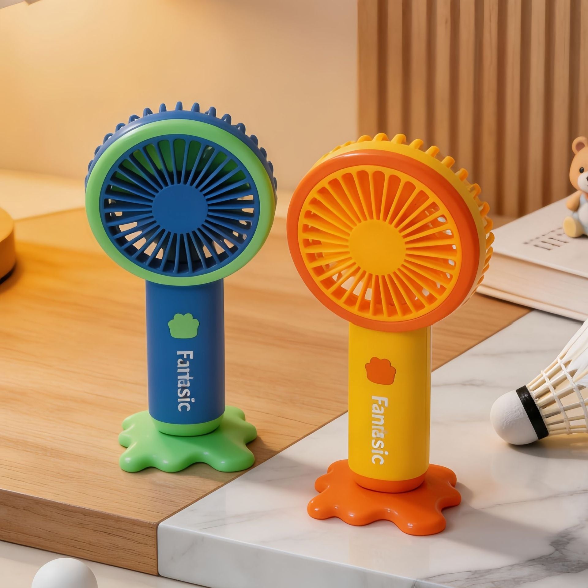 Portable Handheld Fan with Animal Design USB Rechargeable Lightweight Personal Cooling Fan