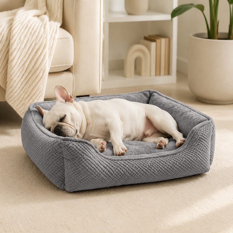 Harrow Unisex Pet Bed Soft Fabric Non-Slip Bottom Removable Washable Cover Durable Support