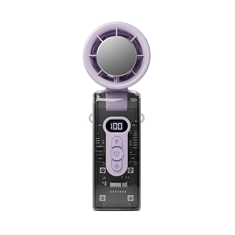Portable High-Speed Fan with LCD Display USB Rechargeable Compact Handheld Fan