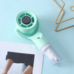 Portable Mini Fan USB Rechargeable Adjustable Speed Mist Spray Handheld