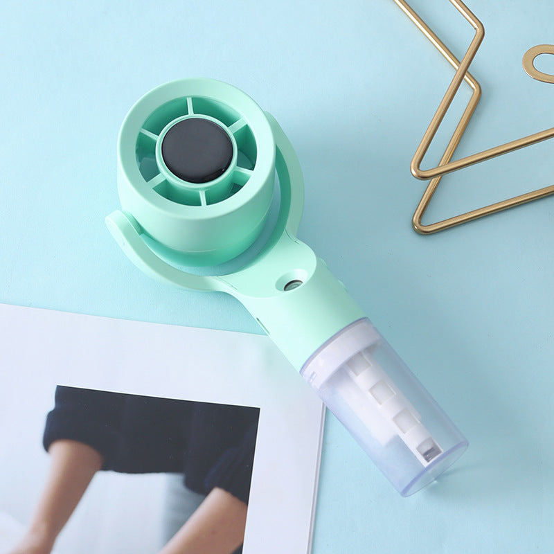 Portable Mini Fan USB Rechargeable Adjustable Speed Mist Spray Handheld