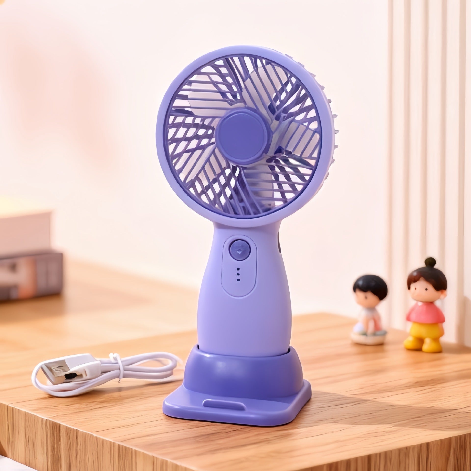 Portable USB Hand Fan with Swivel Head and Variable Speed Control Compact Personal Cooling