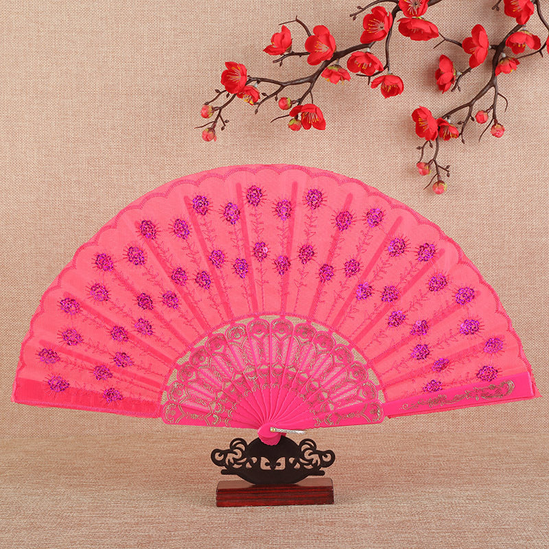 Women's Folding Fan Artistic Design Lightweight Compact Handheld Accessory