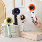 Portable Mini Fan with Adjustable Speeds and Digital Display Compact Battery-Powered Cooling