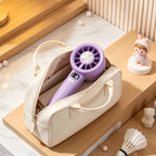 Portable Hand Fan with LCD Display USB Rechargeable Compact Personal Cooling Fan