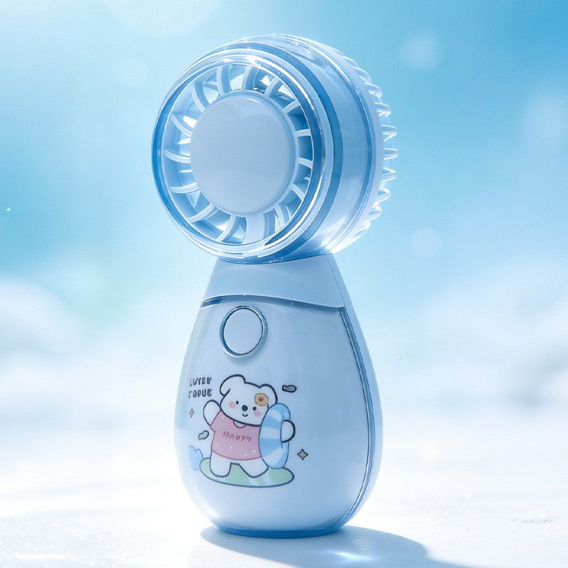 Harrow Cartoon Handheld Fan Portable Rechargeable Personal Cooling Fan Compact Design