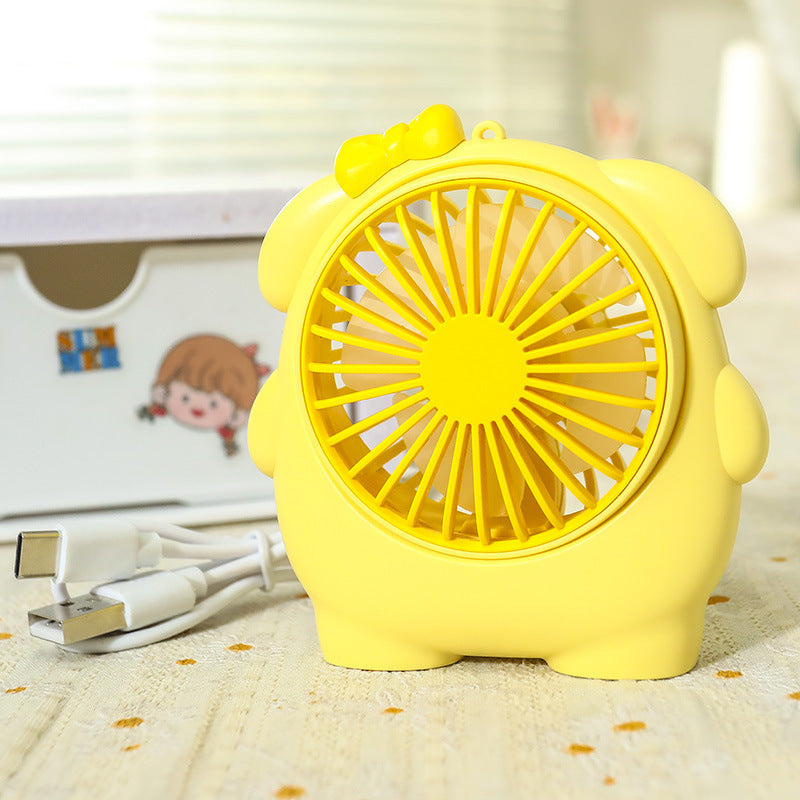 Portable Mini Fan USB Rechargeable Compact Animal Design Cute Personal Cooling Fan