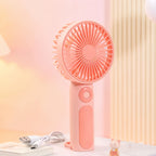 Portable Mini Fan USB Rechargeable Quiet Operation Stepless Speed Adjustable Compact Lightweight