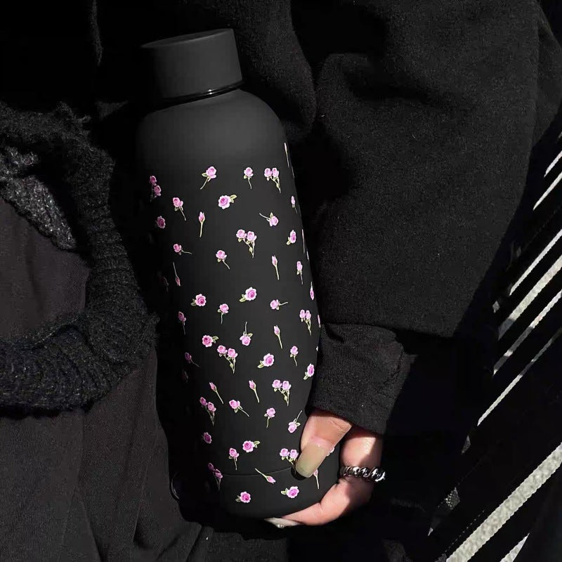 Insulated Stainless Steel Water Bottle for Women with Leak-Proof Lid and Cute Bow Design