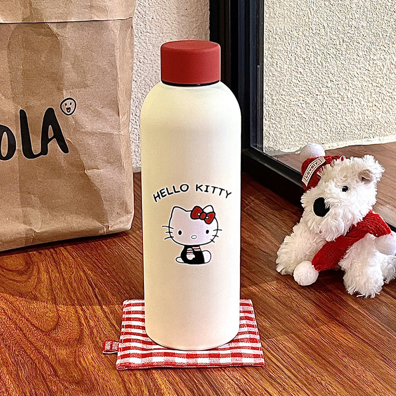 Insulated Water Bottle for Women Double-Walled Eco-Friendly Reusable Bottle with Dog Design and Flip Lid