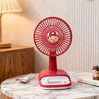 USB Desk Fan Rechargeable Portable Quiet Mini Fan with Adjustable Head and Non-Slip Base