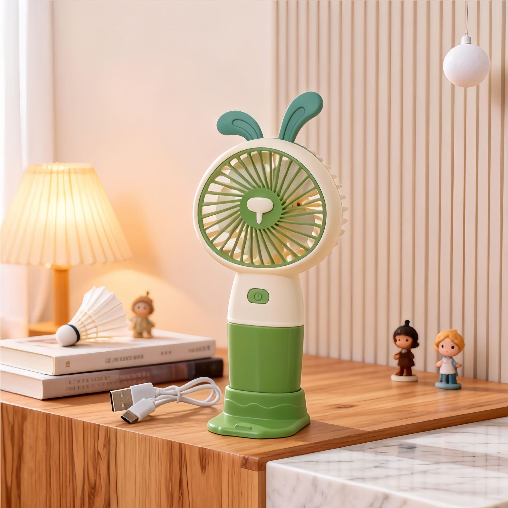 Portable Handheld Fan Lion Design USB Rechargeable Cute Lightweight Personal Fan