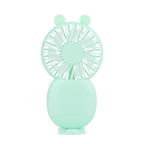 Portable Fan Cute Frog Design Rechargeable Battery Lightweight Adjustable Speed