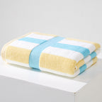 Ladies Cotton Towel Soft Striped Blue and White Bathroom Beach Gym Towel