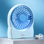 Portable USB Table Fan with Digital Speed Display Adjustable Tilt Lightweight and Energy Efficient