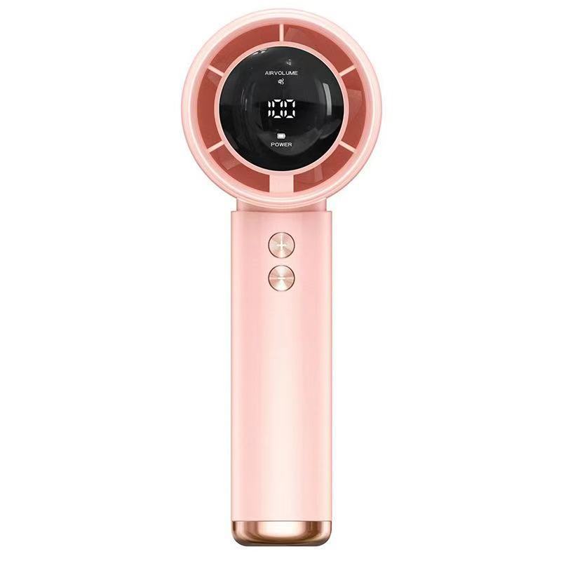Portable Handheld Fan Black Gold Compact Rechargeable Personal Cooling Fan