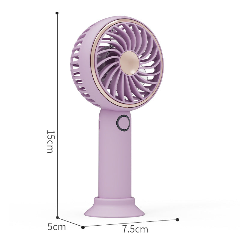 Women's Handheld Fan Ergonomic Design Three Speed Settings Compact Quiet Operation