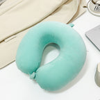 Ergonomic Neck Pillow with Velvety Cover Lightweight Portable Travel and Office Support