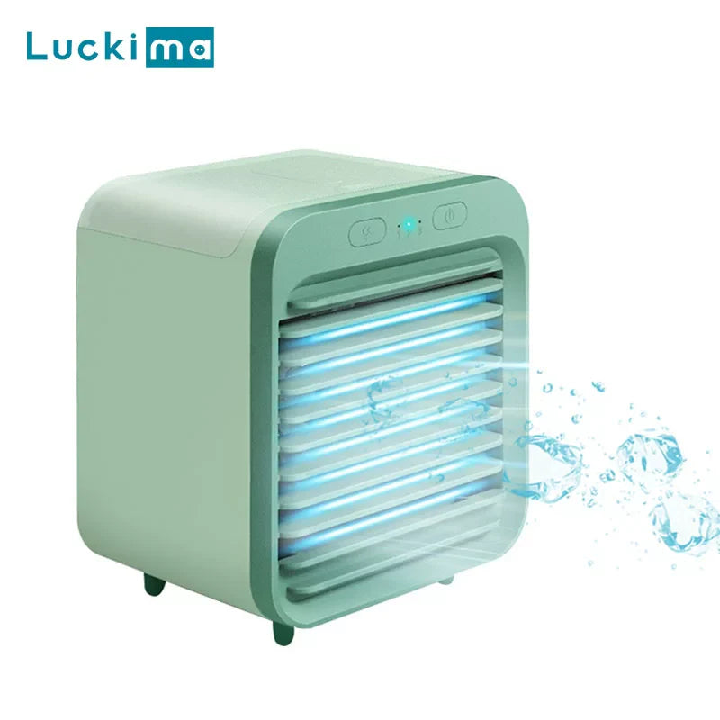 Personal Desktop Cooler Ultra-Compact USB-Powered Microclimate Cube with Refillable Water Tank and Adjustable Air Louvers